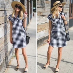 J.CREW “Midi Shirt Gingham Plaid Cotton Dress”